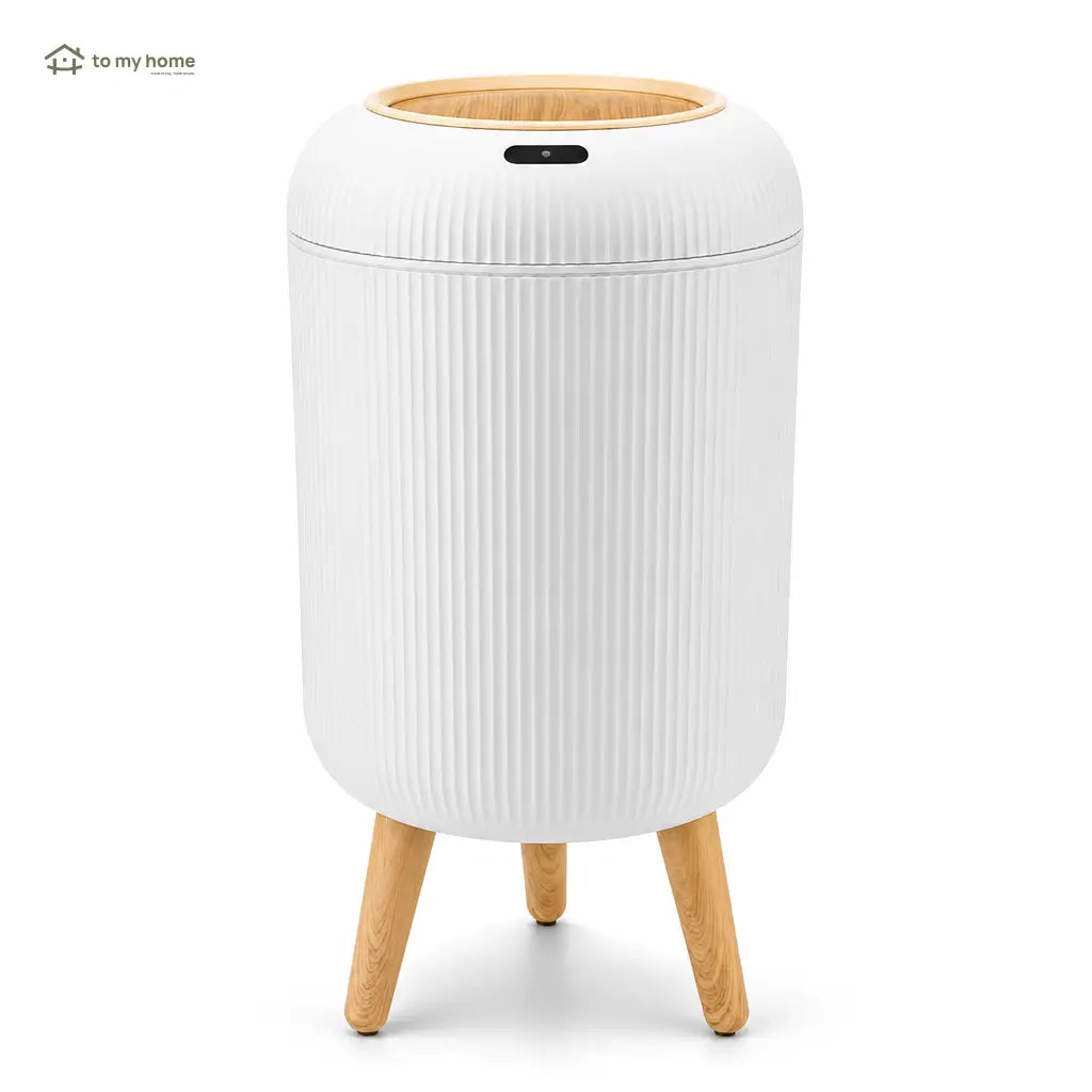 Lixeira automática compacta com sensor infravermelho, tampa antiodor e design nórdico para banheiro, quarto, cozinha e escritório em casa