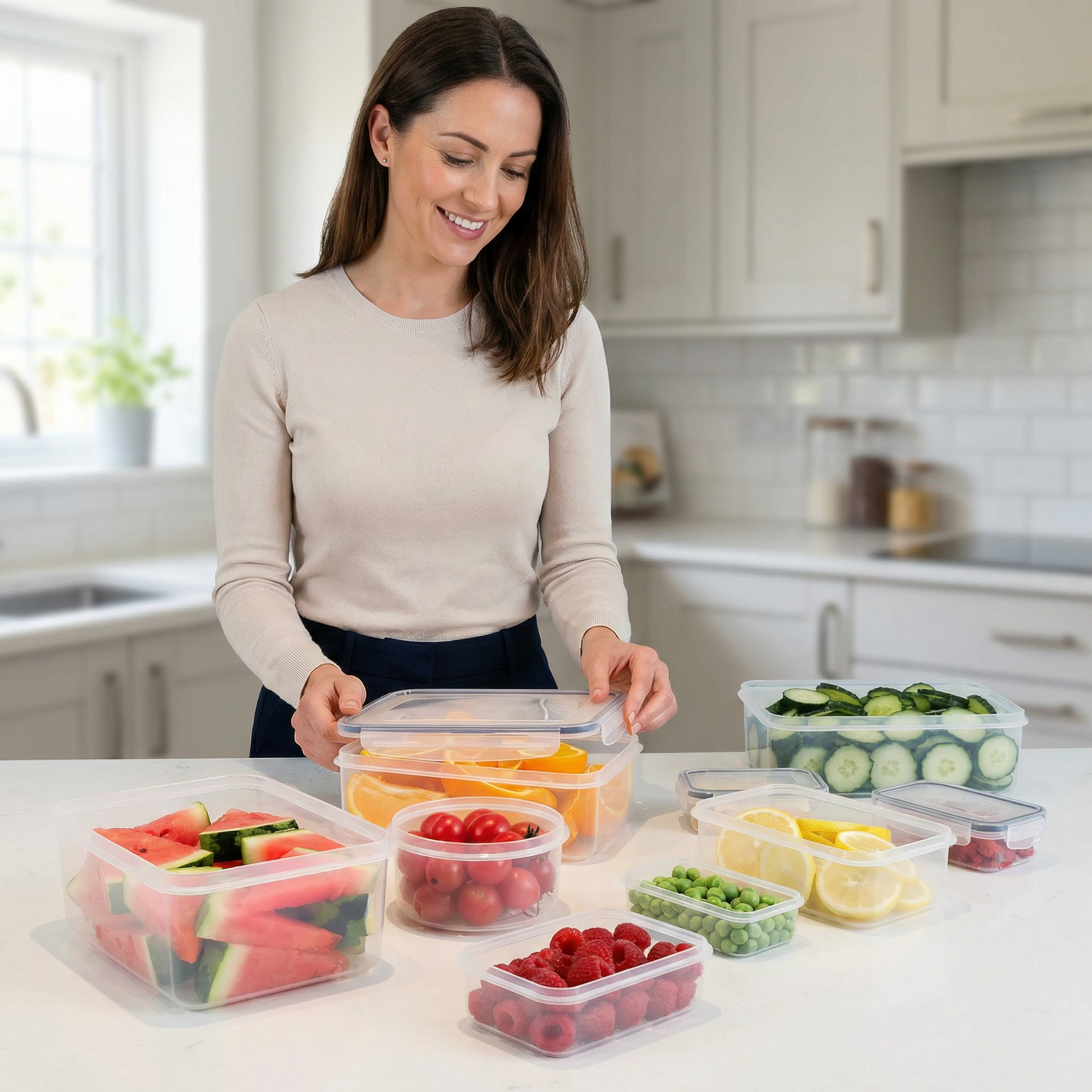 Kit 12 Potes Herméticos – Organize e Conserve Seus Alimentos por Mais Tempo