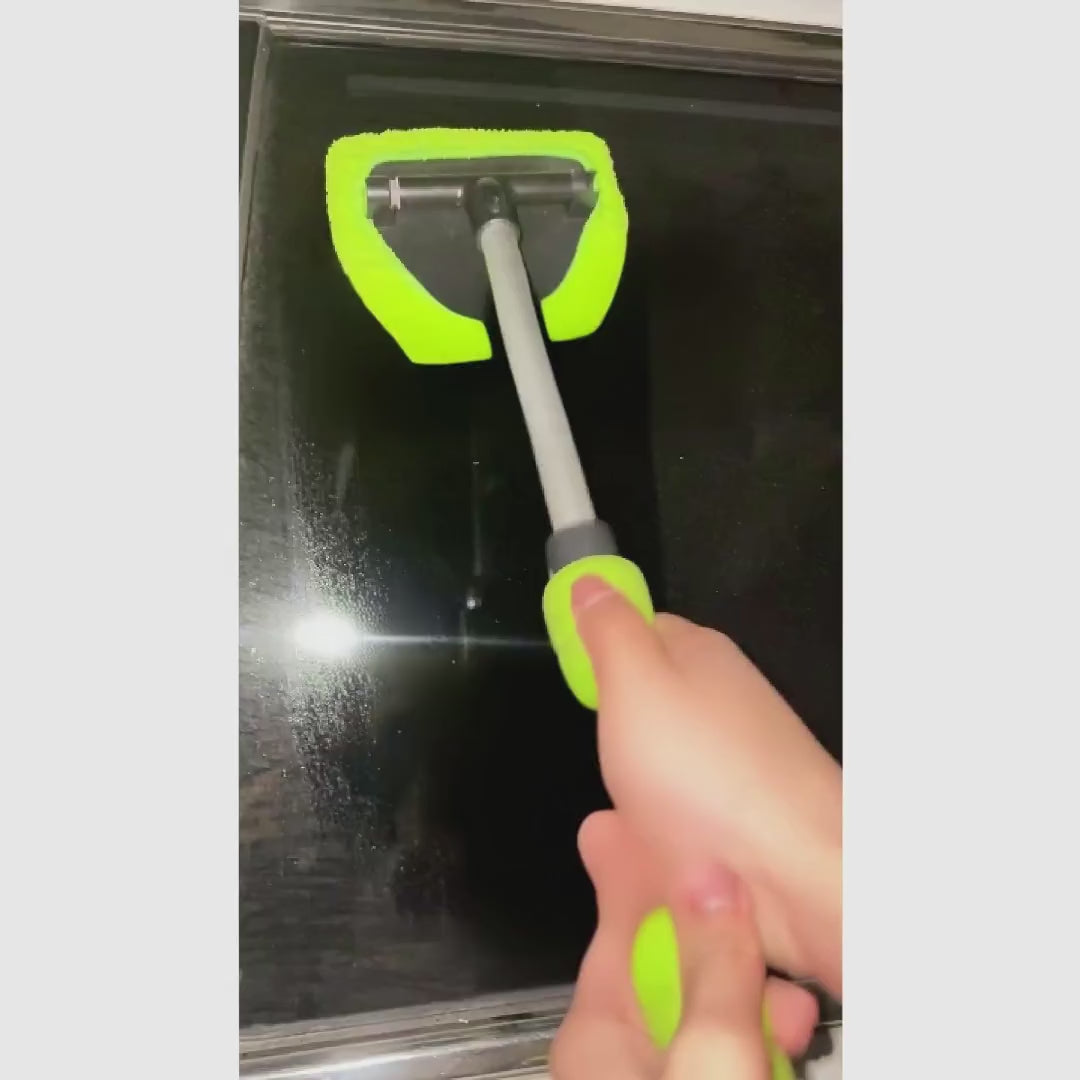 Rodo limpador de para-brisa em microfibra reutilizável com cabo de alumínio para carros, SUVs, caminhões e motorhomes, limpeza interna e externa