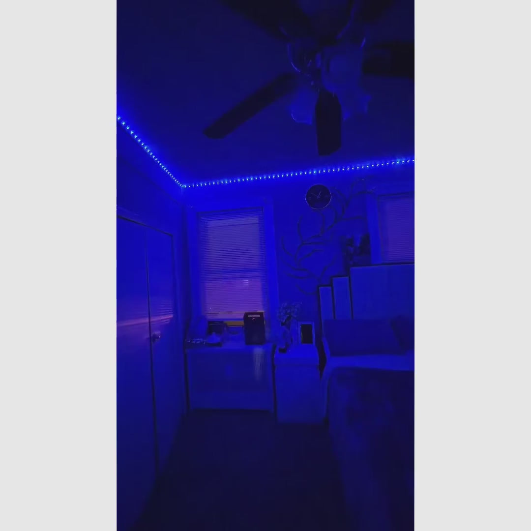 Fita de LED RGB 15 ou 30 m com Bluetooth, app e sincronização musical para quarto e festas