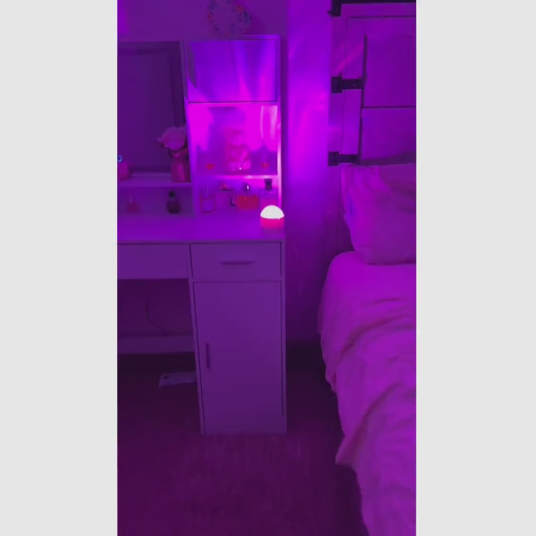 Projetor de luz oceano e aurora com 16 cores LED e controle remoto para quarto, festas e ambientes relaxantes à noite