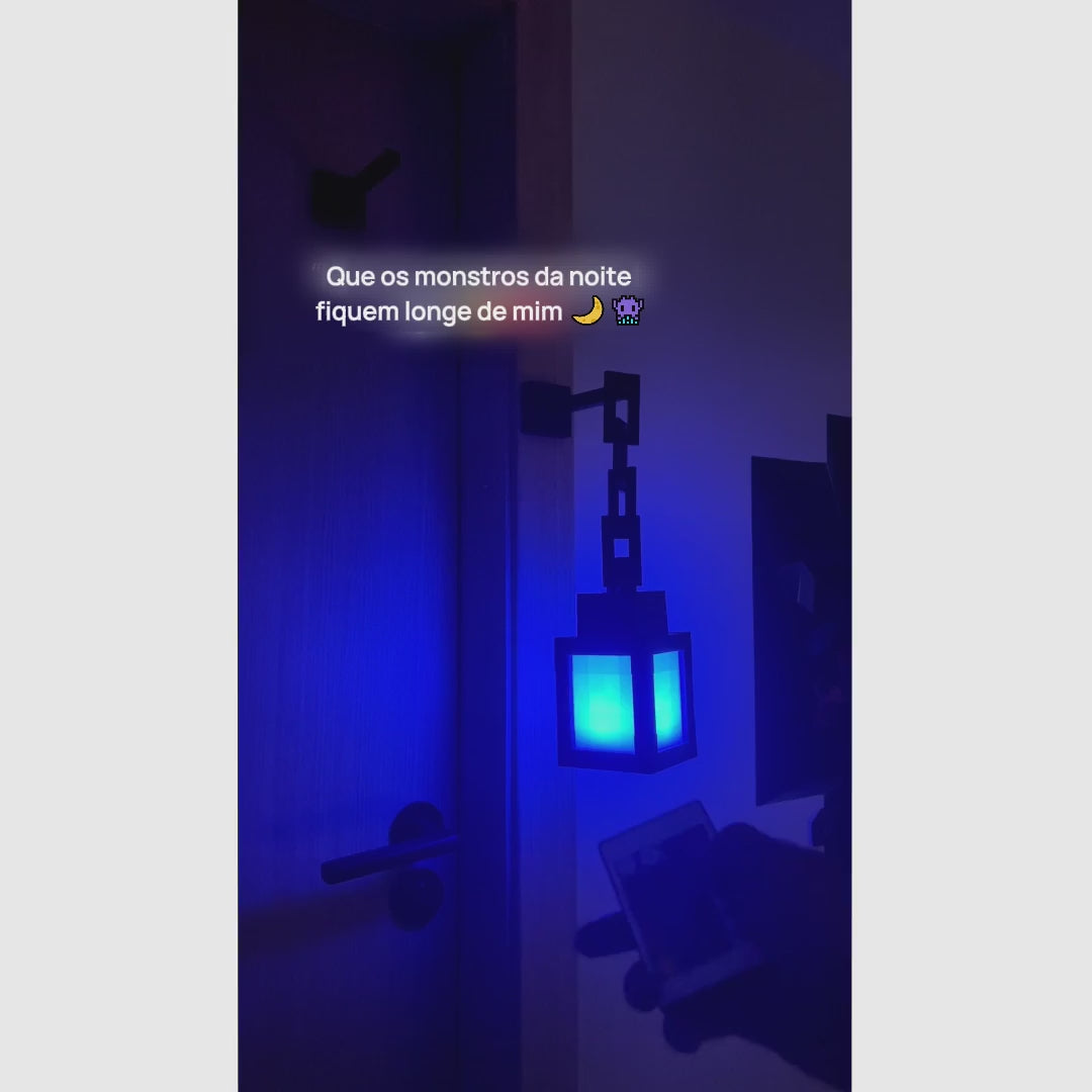 Luminária pixel gamer RGB recarregável USB-C com controle remoto para quarto, setup, festas e decoração criativa na mesa ou parede