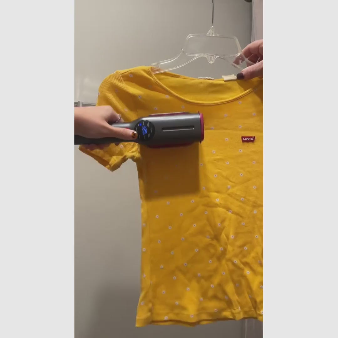 Passadeira a vapor portátil 2 em 1 com 7 modos, aquecimento rápido e cabo giratório para roupas em casa e viagens curtas