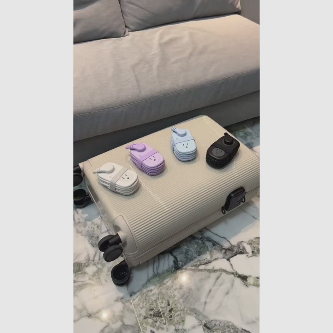 Filtro de Energia Compacto para Viagem, com 4 Tomadas e 3 Portas USB (Inclui USB-C) e Cabo de 1.2m, essencial e moderno, muito prático