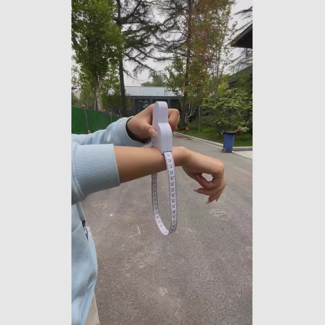 Fita métrica para corpo 3D de 150 cm com retração automática e trava, ideal para fitness, alfaiataria e ajustes de roupas em casa