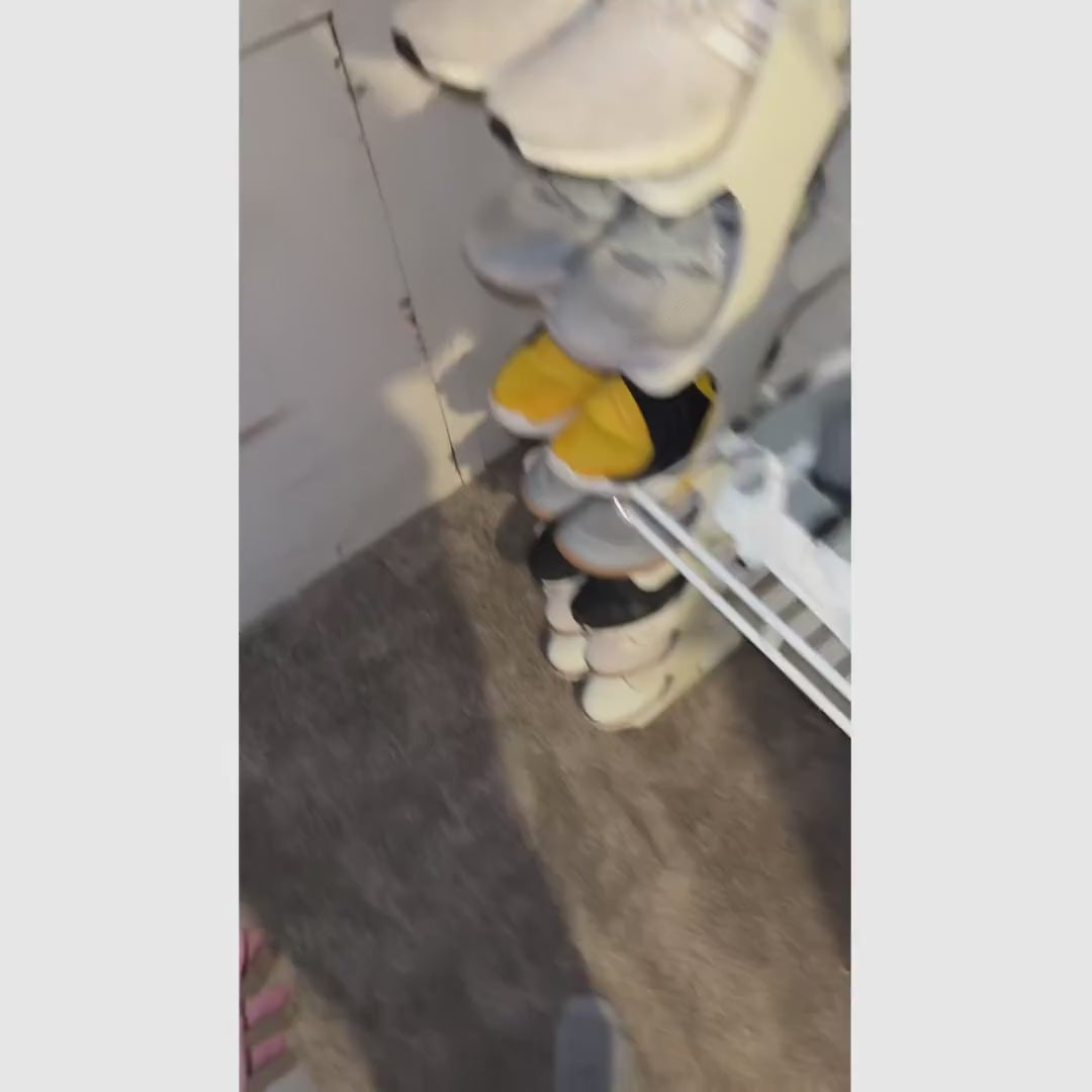 Organizador de sapatos vertical com prateleiras ajustáveis, sapateira economiza espaço para quarto, banheiro, garagem ou escritório e montagem prática sem ferramentas