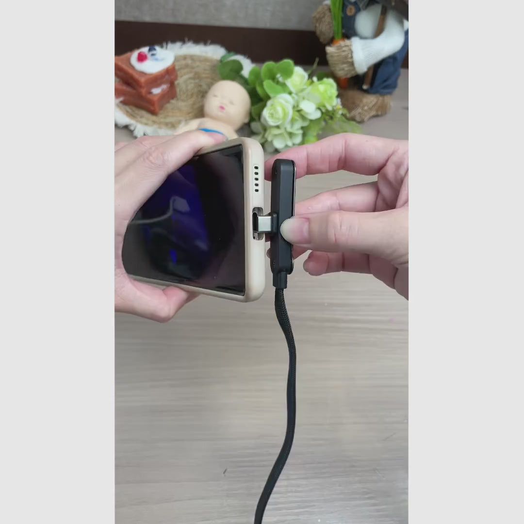 Cabo USB-C 240W com suporte invisível para celular e notebook, carga rápida 2 em 1 para jogos, escritório, viagens e carro