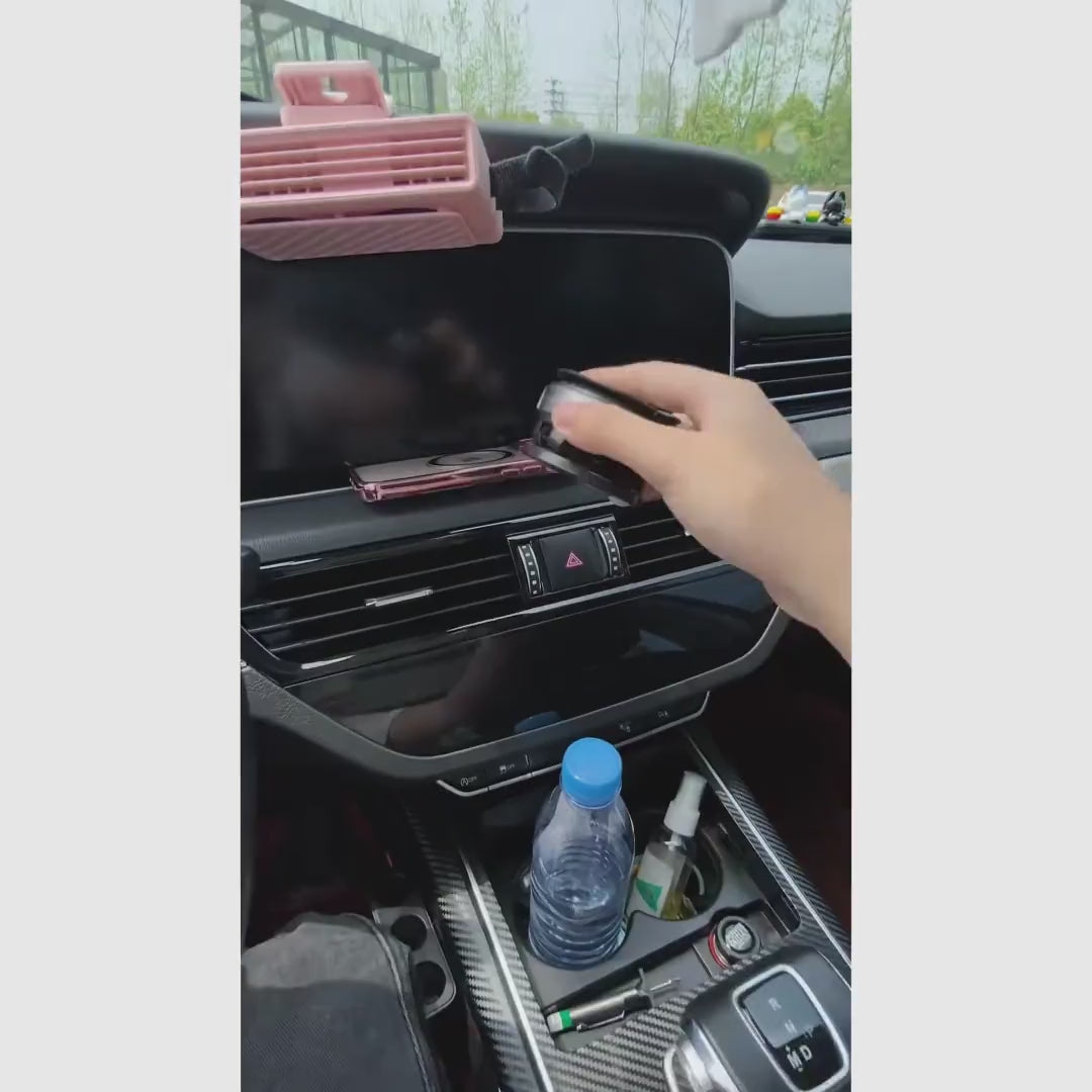 Suporte magnético para celular com ventosa a vácuo, rotação 360° e uso dobrável no carro, espelho ou academia