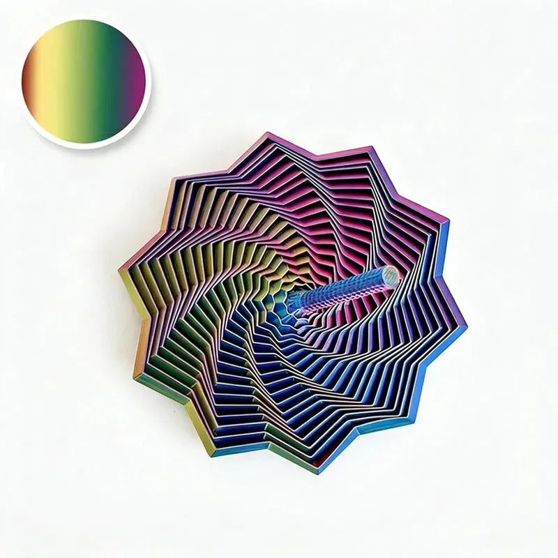 Estrela Fidget Sensorial 3D Expansível Anti-Stress com Movimento Espiral Giratório, Alça, Toque Suave e Efeito Relaxante