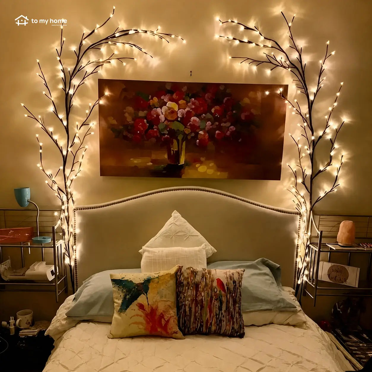 Luz decorativa de galhos com 144 LEDs USB, resistente ao tempo, para sala, quarto, varanda e festas em casa com instalação fácil