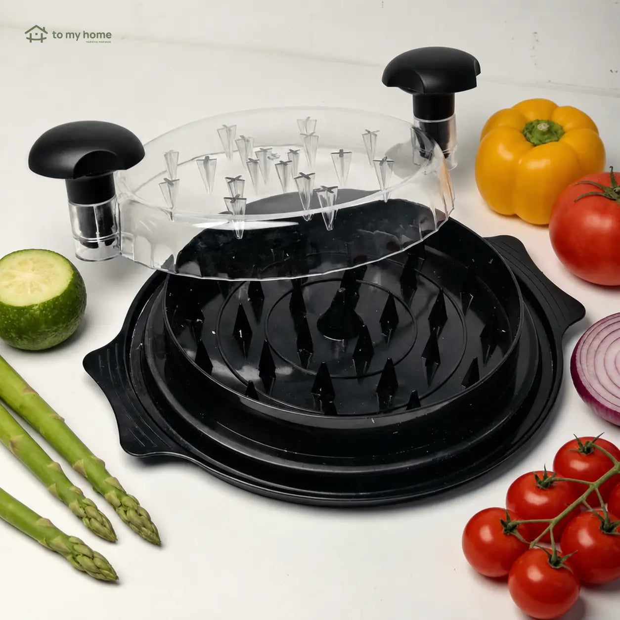 Desfiador de carne grande com tampa transparente e base antiderrapante para frango, porco e carne bovina cozidos na cozinha da família
