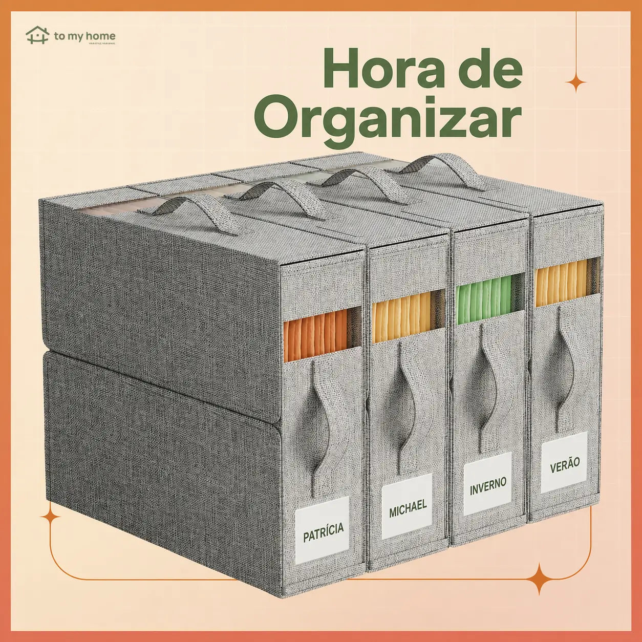 Kit 4 organizadores de lençóis dobráveis com visor transparente para closet, guarda-roupa e roupas de cama king e queen protegidas