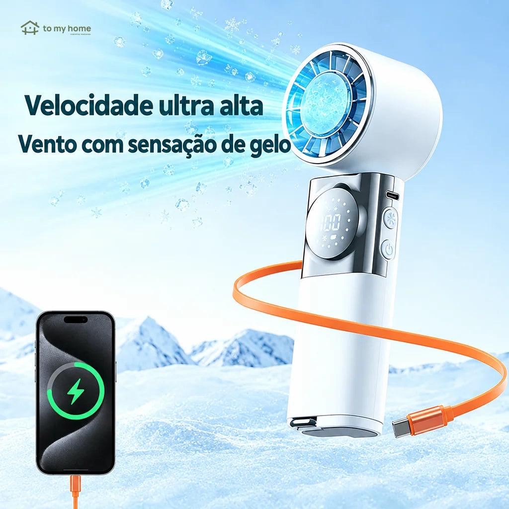 Mini ventilador portátil 7 em 1 com 100 velocidades