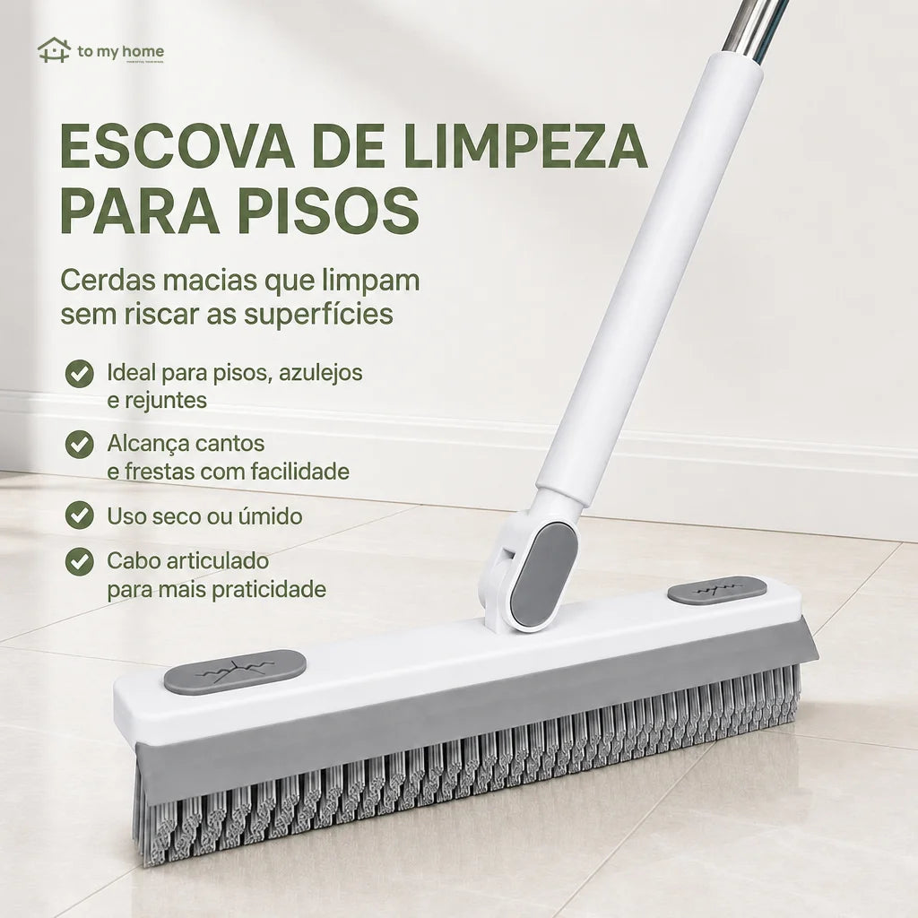 Escova esfregão 360° com cabo ajustável de 150 cm para rejuntes e cantos