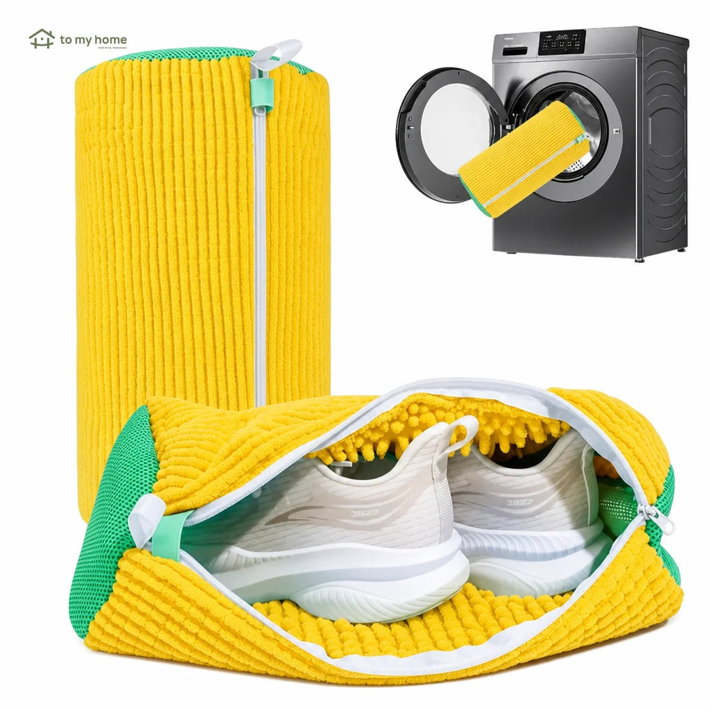 Saco protetor para lavar tênis na máquina com zíper e tela em poliéster para calçados esportivos, casuais e de lona diversos
