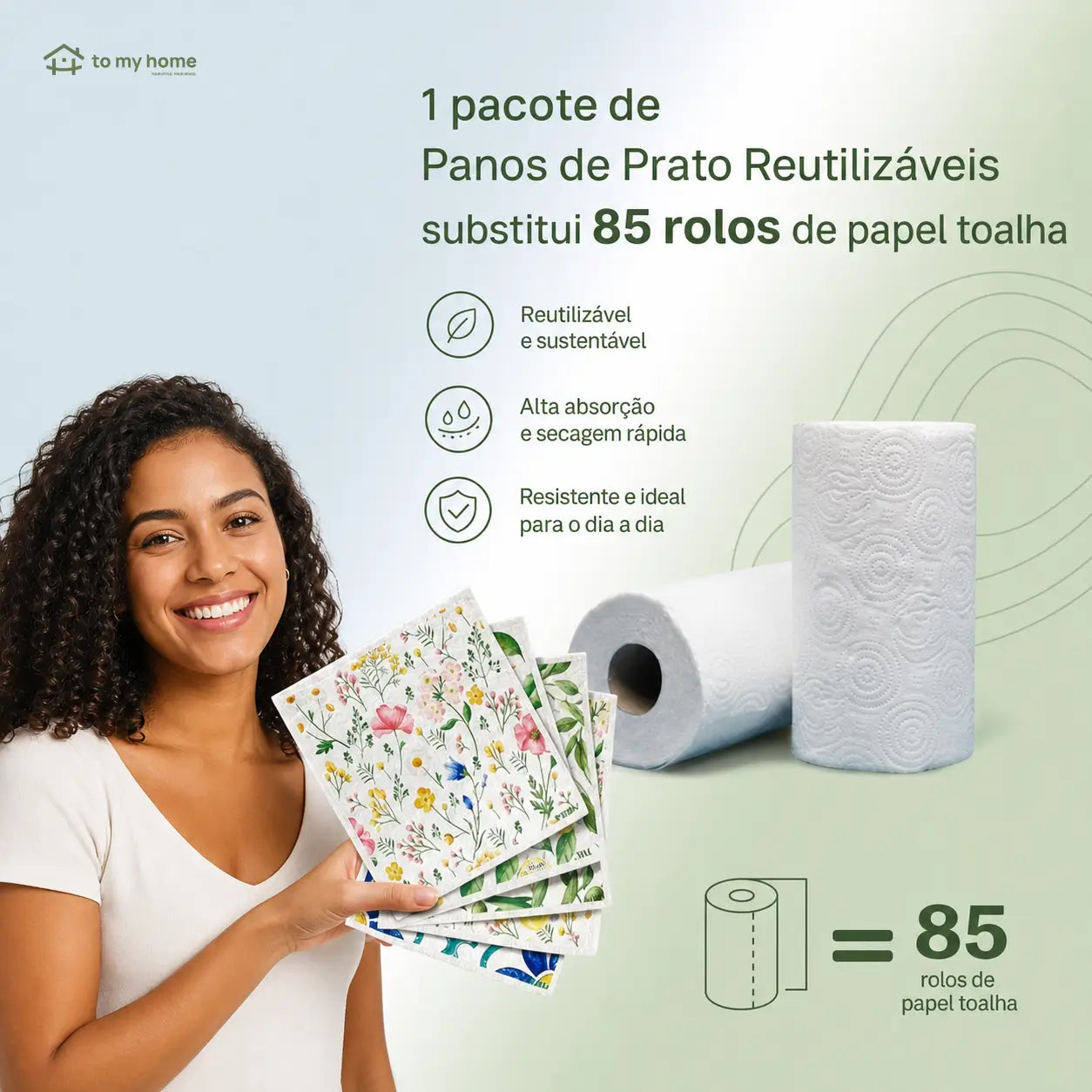 Panos de prato suecos reutilizáveis com alta absorção para cozinha, pia, bancadas e limpeza diária sem riscar superfícies em toda a casa