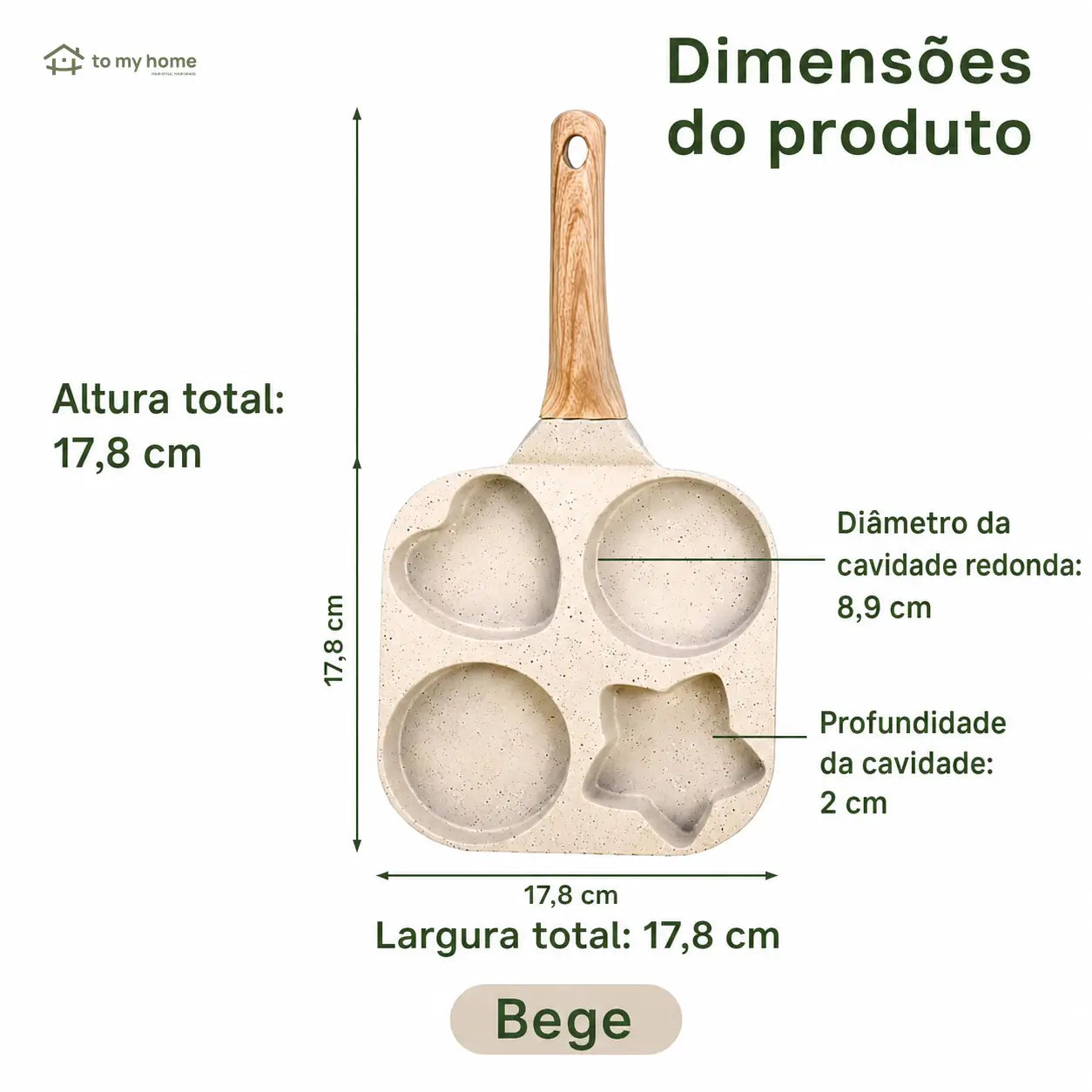 Frigideira antiaderente 4 divisórias com formas divertidas para ovos, panquecas e cafés da manhã em casa, kitnet ou cafés pequenos