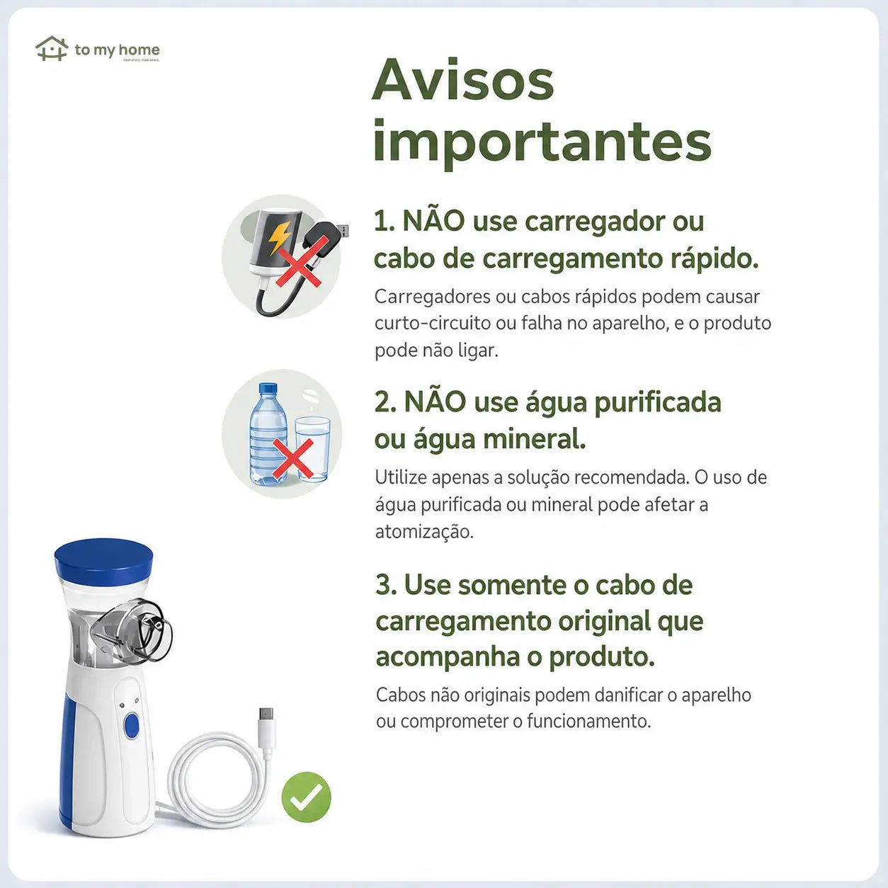 Nebulizador ultrassônico portátil recarregável com 2 modos de névoa fina, silencioso e leve para adultos e crianças em casa ou viagens