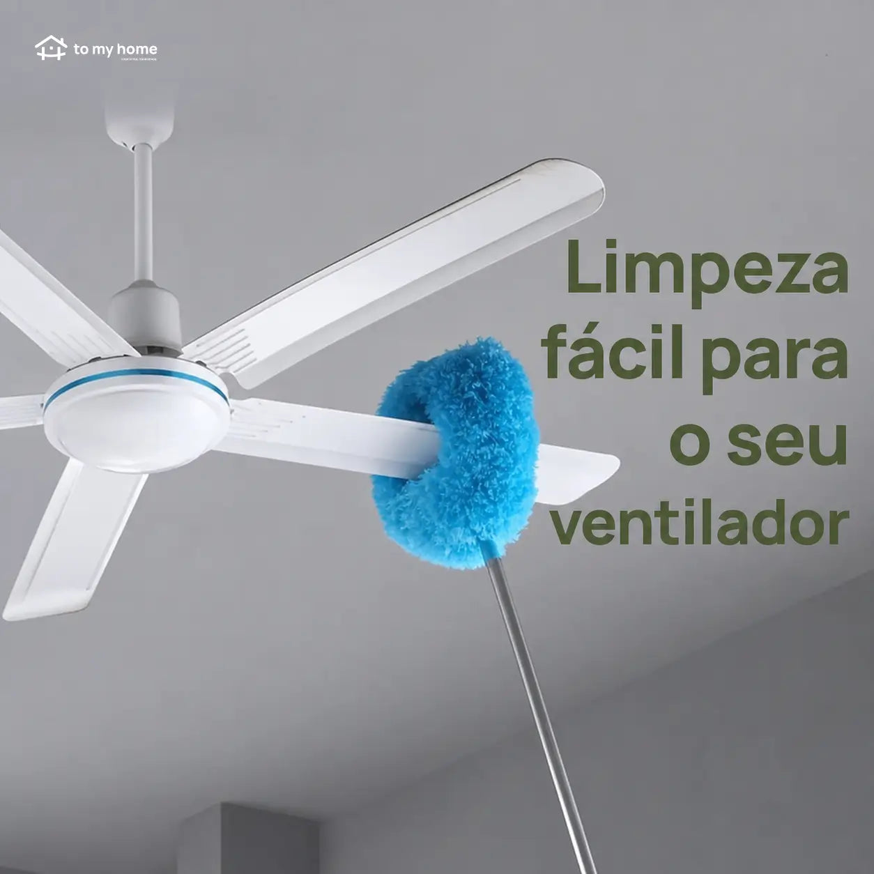 Espanador de microfibra extensível para ventilador de teto, cabo longo reutilizável para limpar paredes, cantos e áreas altas no dia a dia