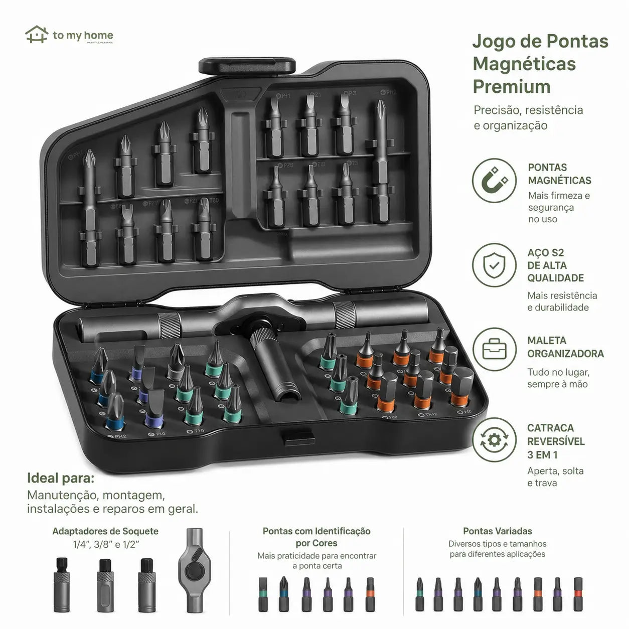 Kit chave de fenda catraca 24 em 1 com pontas magnéticas S2 para reparos em casa, bikes e eletrônicos DIY diário