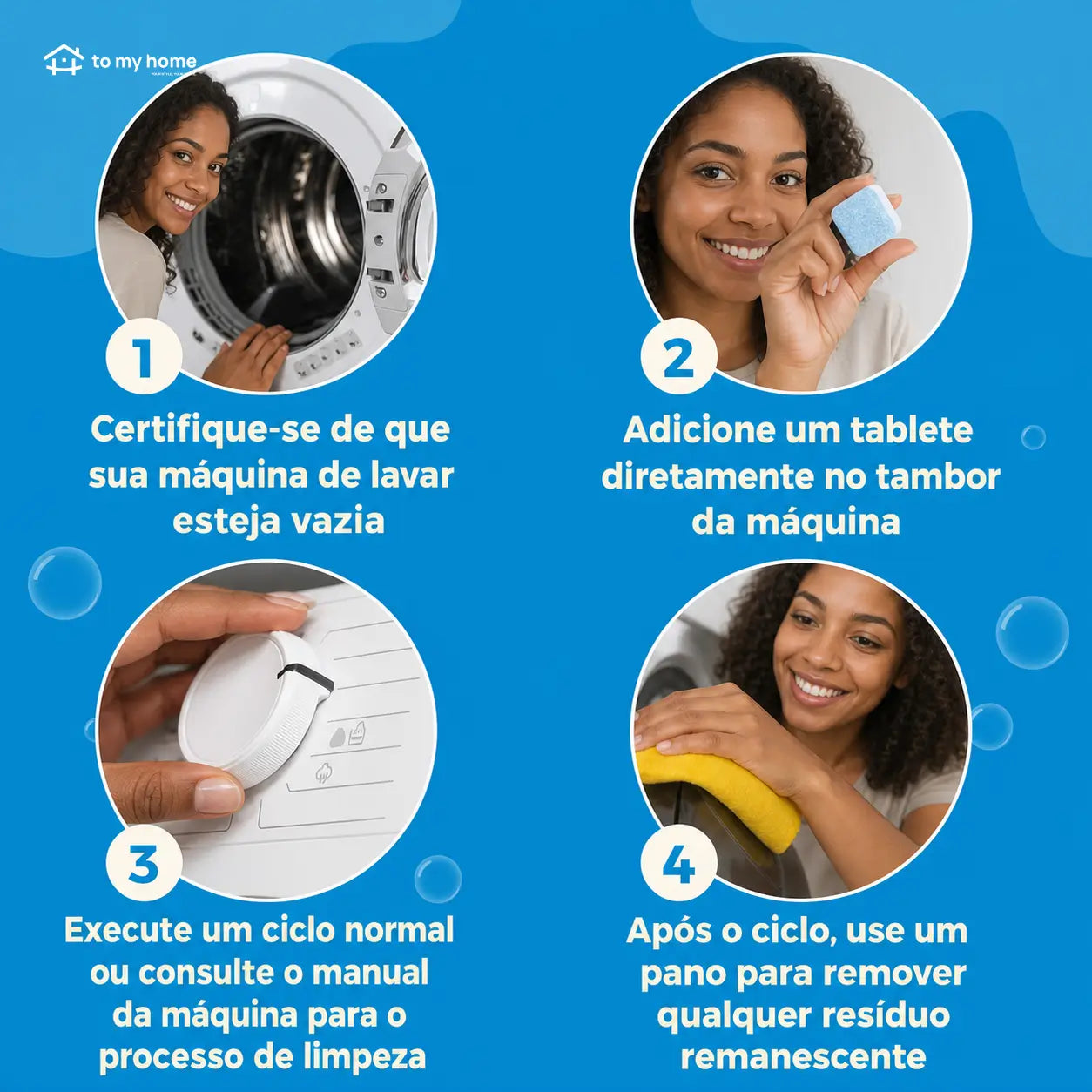 Pastilhas limpa máquina de lavar 12 unidades, limpeza profunda e desodorização para lavadoras frontais e superiores HE