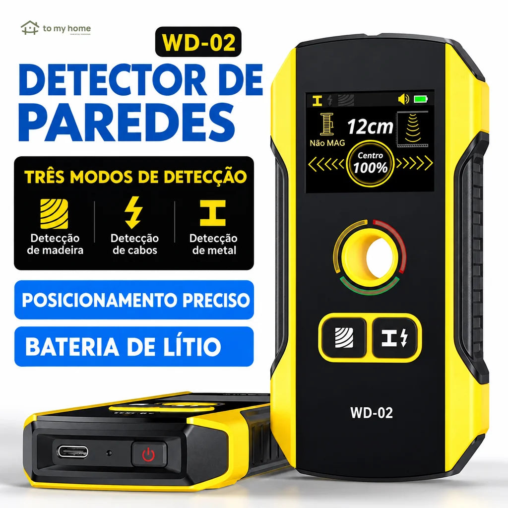 Detector de parede digital com 3 modos de detecção