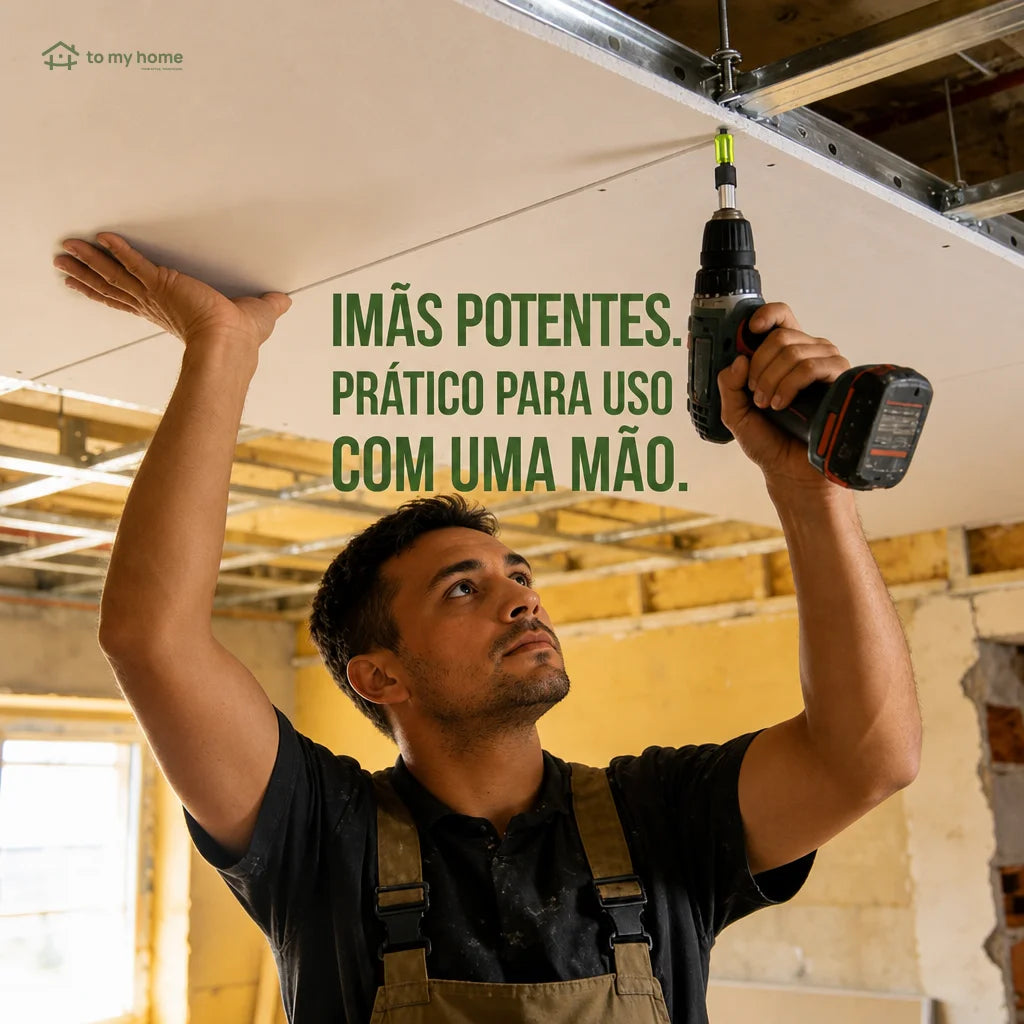 Anel magnético para parafusos 1/4 pol 6,35 mm, suporte universal para bits hexagonais em furadeiras e parafusadeiras com fixação firme para reparos e montagem