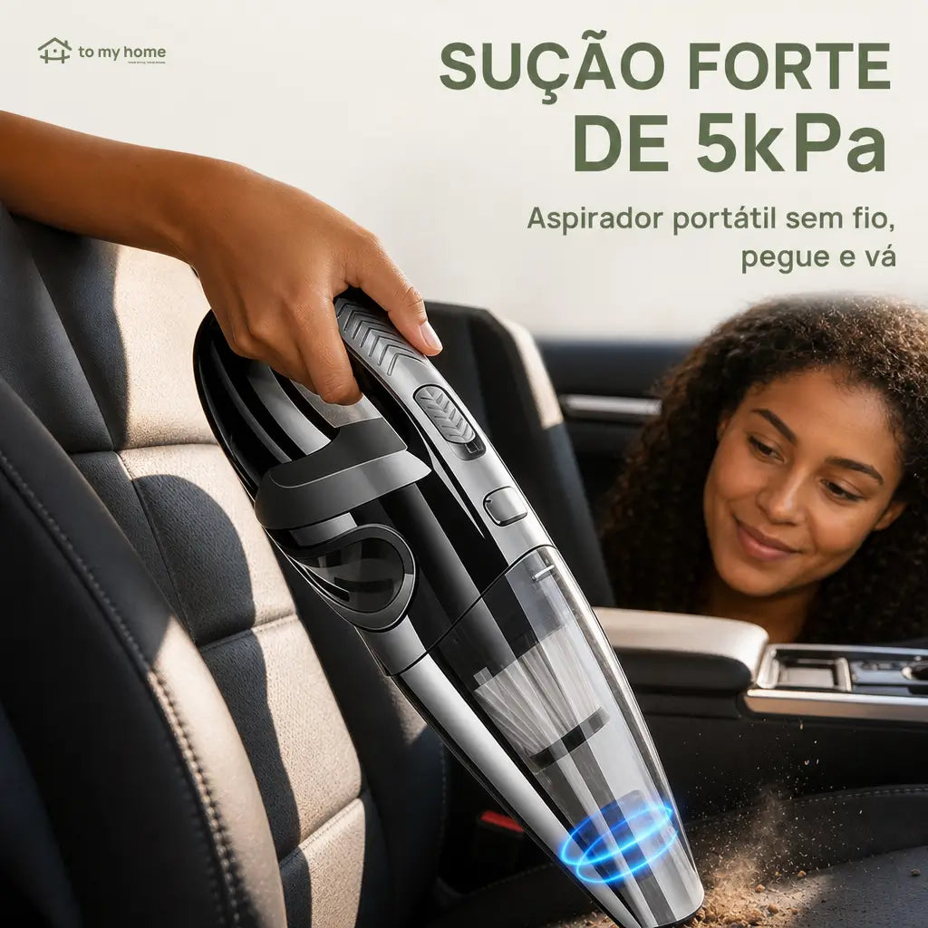 Aspirador de pó portátil sem fio com sucção forte e acessórios para limpar carro, sofá, teclado, pelos de pets e migalhas no dia a dia
