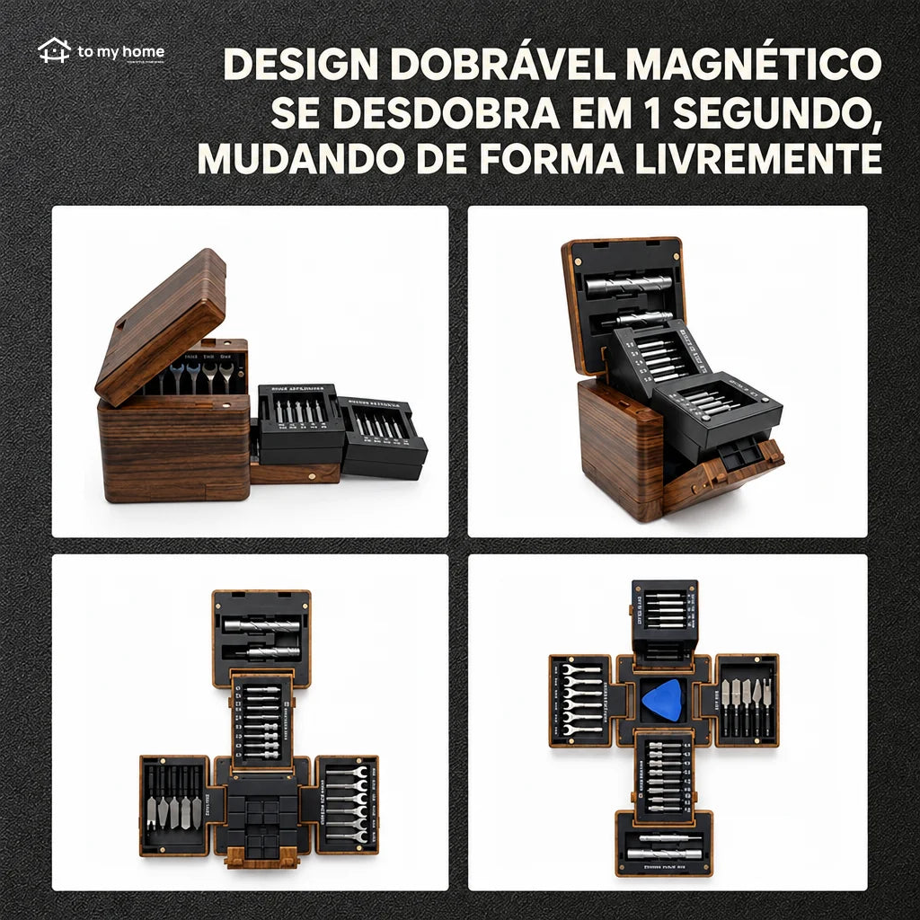 Kit de chaves de precisão 55 em 1 com estojo magnético