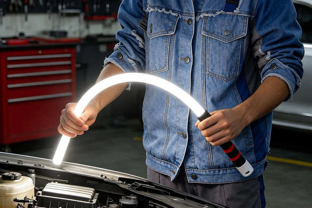 Lanterna LED flexível com ímã e 3 níveis de brilho