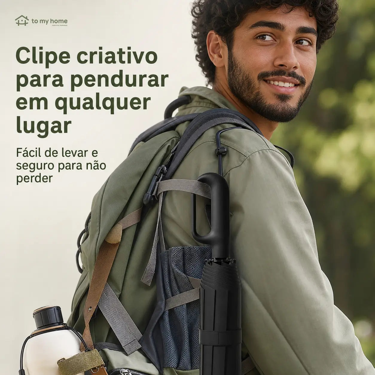 Guarda-chuva dobrável automático com 10 varetas, resistente ao vento e à chuva, com alça para levar na bolsa todos os dias