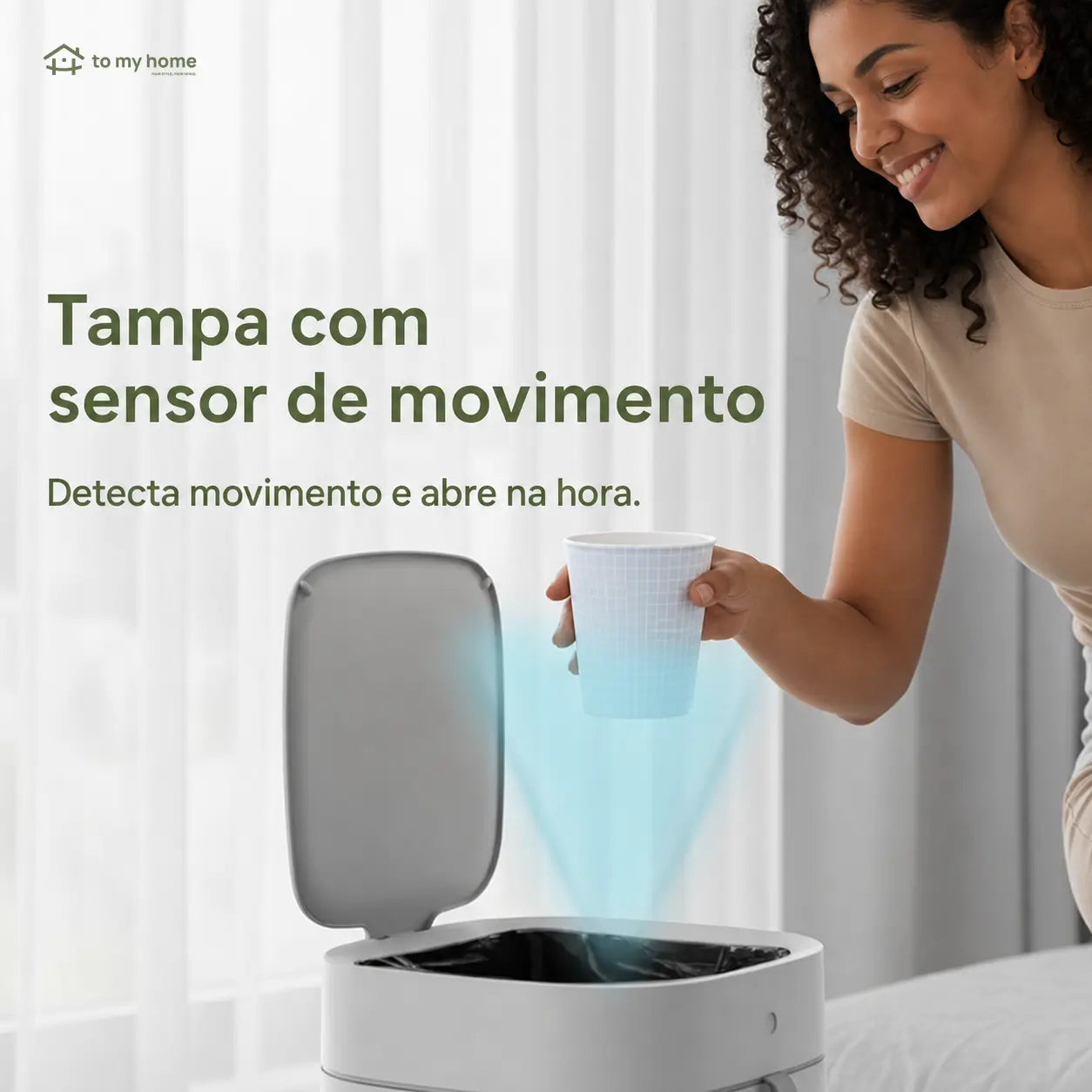 Lixeira automática 13,5 L com sensor infravermelho, vedação térmica e troca de saco para banheiro, cozinha e quarto, uso higiênico diário