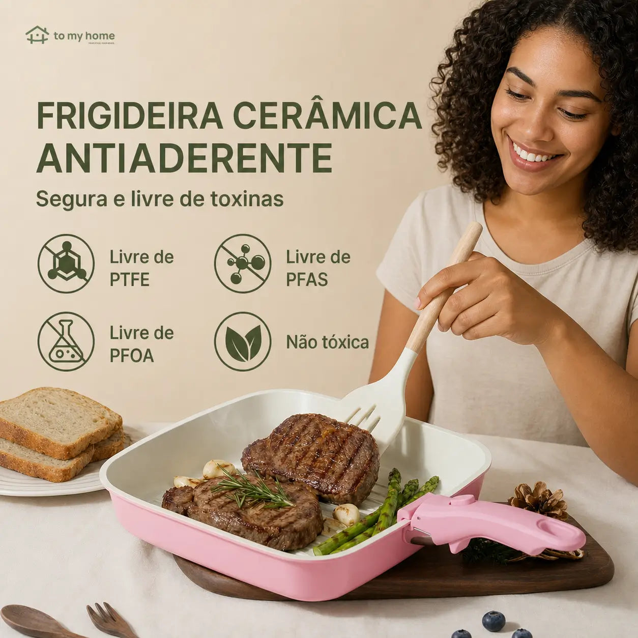 Conjunto de panelas cerâmicas antiaderentes 22 peças, empilhável com cabo removível, para uso prático em casa, indução, forno e camping