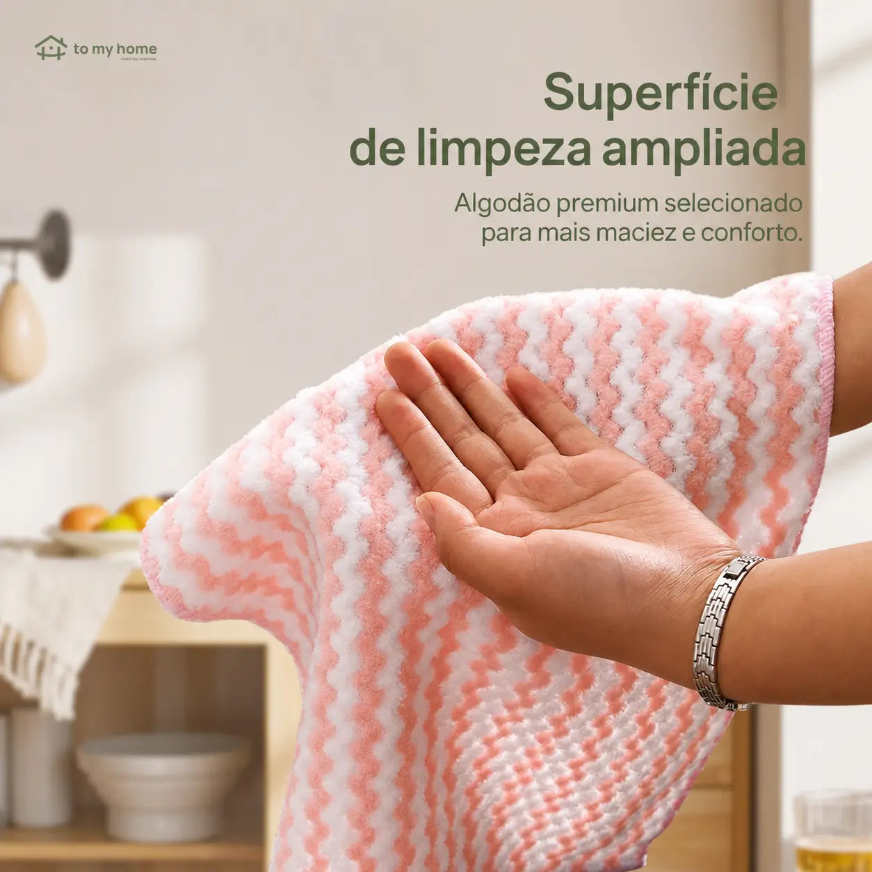 Kit 10 panos de microfibra listrados superabsorventes para cozinha, louças e limpeza sem fiapos nem marcas, reutilizáveis e laváveis