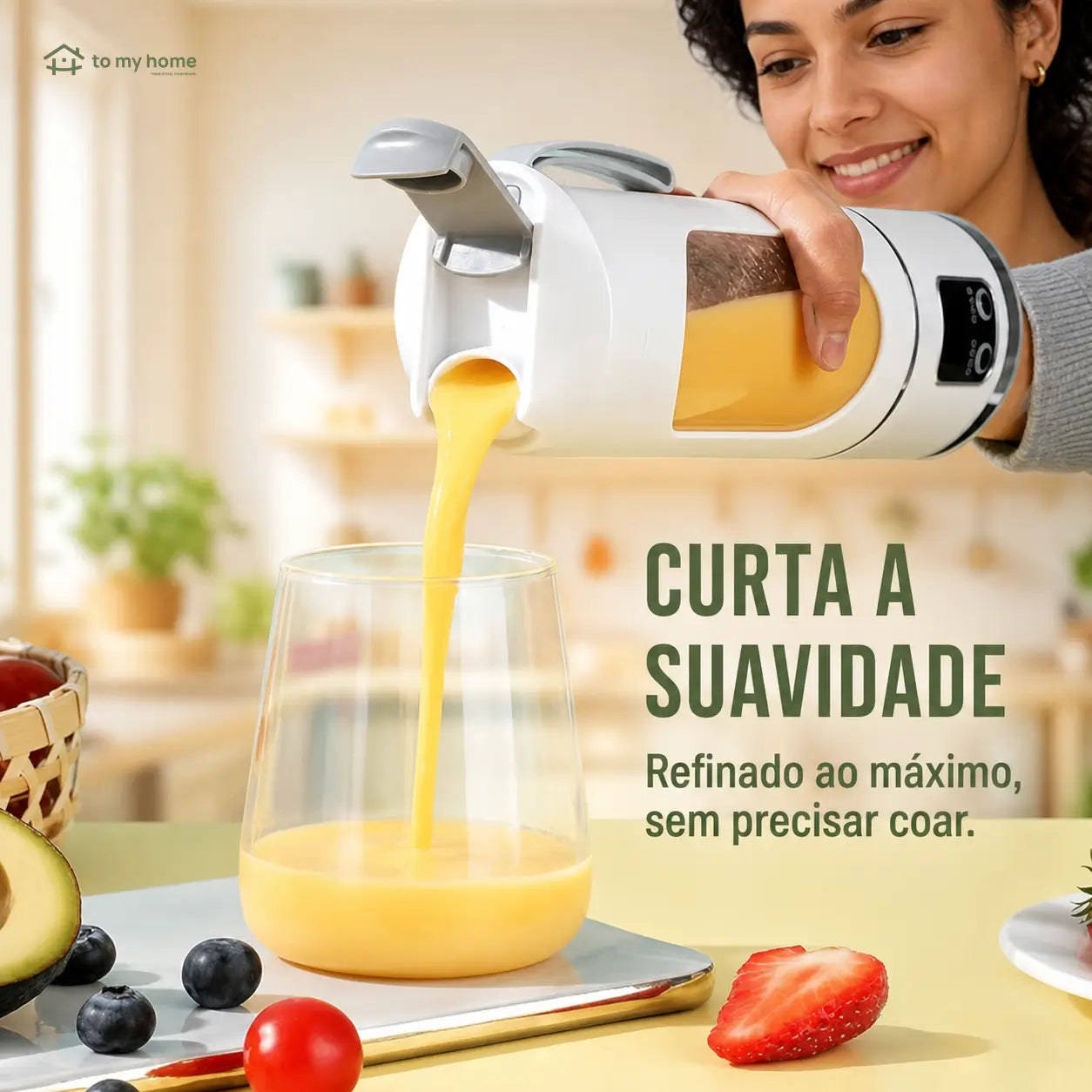 Liquidificador individual com display digital LED e espremedor de limão integrado para frutas, gelo, castanhas e vegetais onde quiser com praticidade