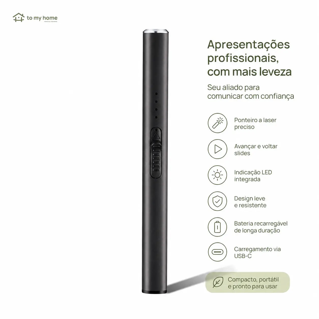 Acendedor elétrico de velas estilo caneta com indicadores LED, compacto e seguro para casa, presentes e momentos especiais do dia a dia