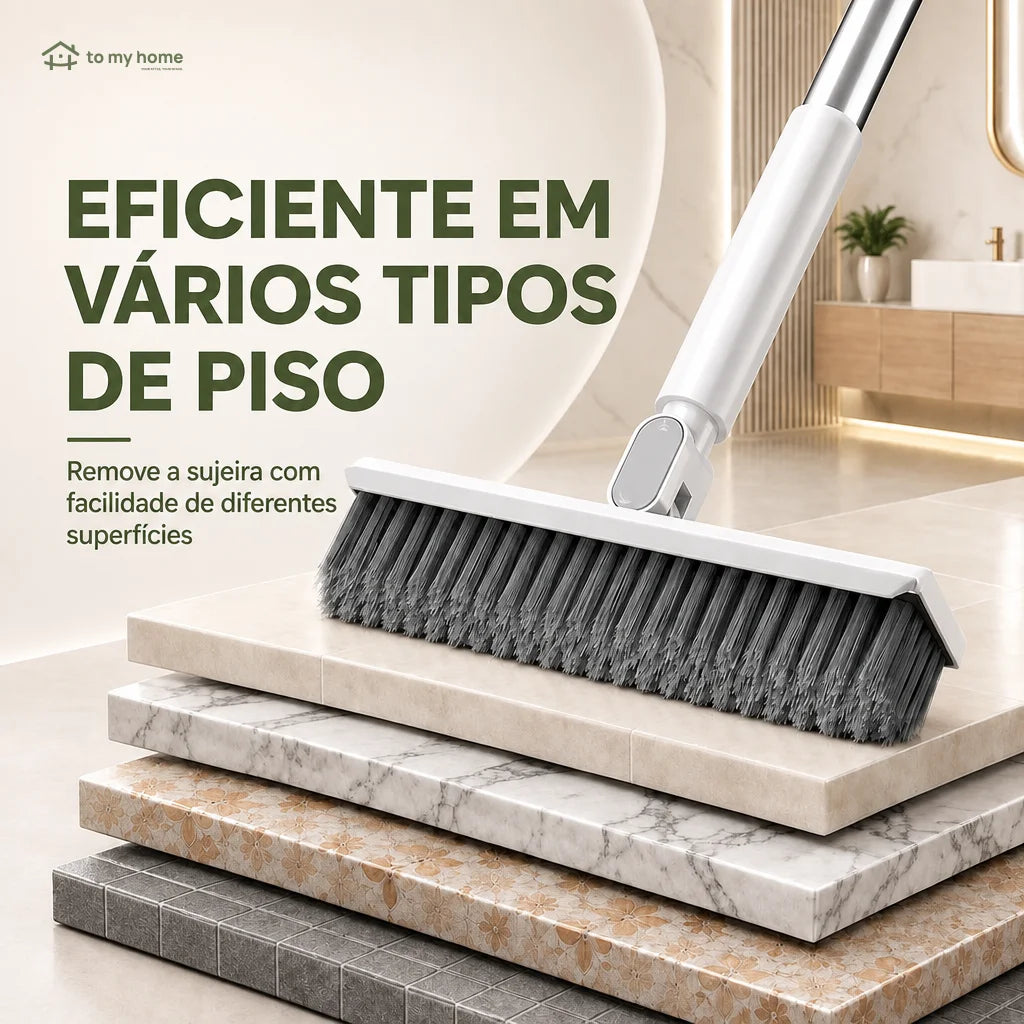 Escova esfregão 360° com cabo ajustável de 150 cm para rejuntes e cantos