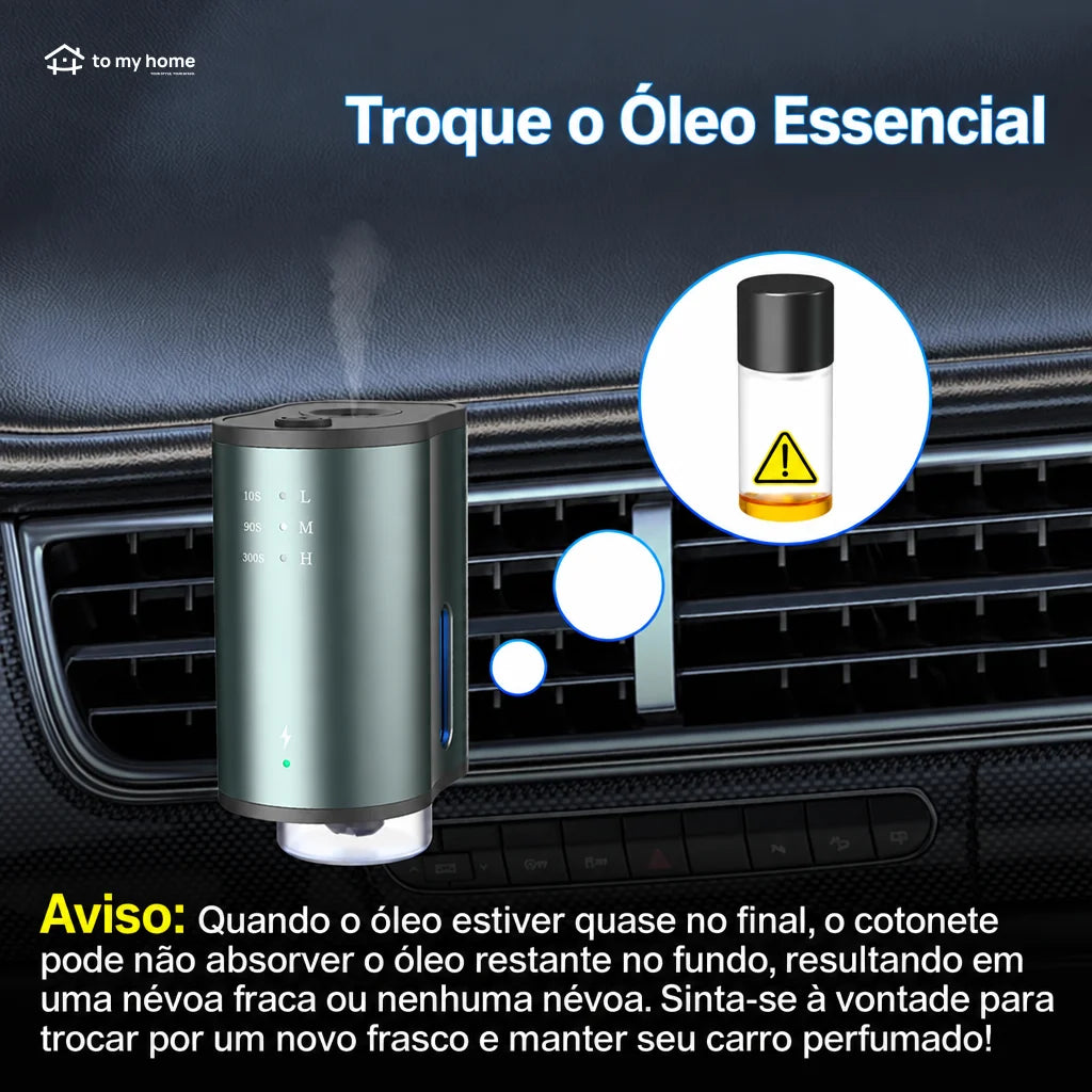 Aromatizador de carro sem água com 3 frascos de 10 ml