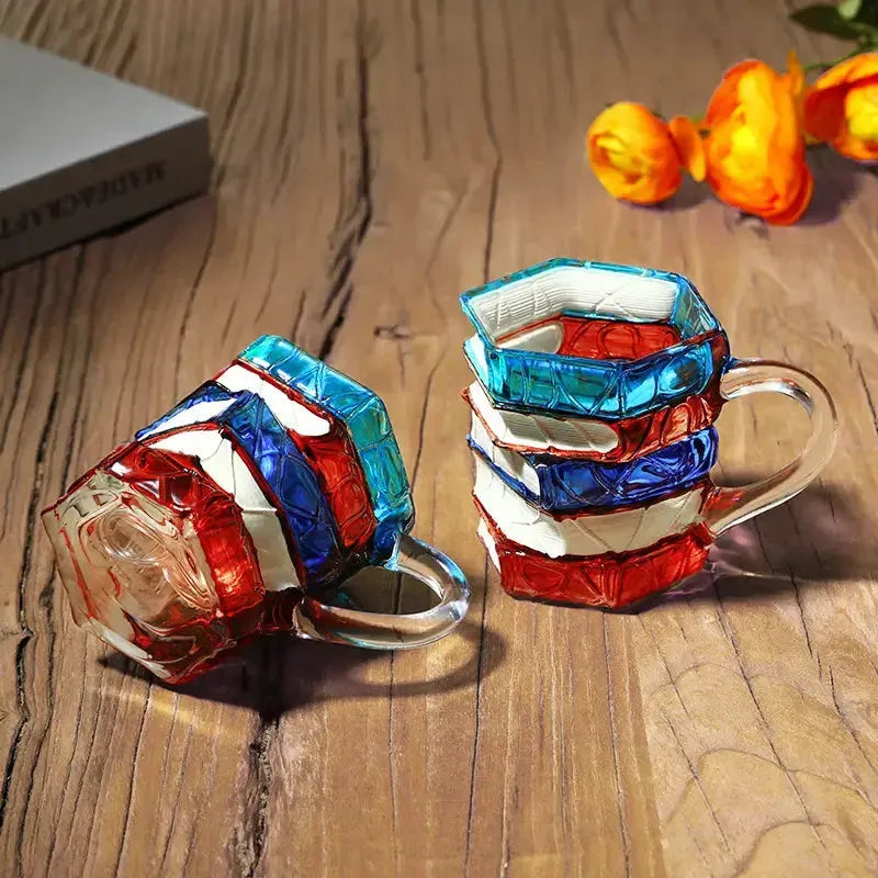 Caneca cerâmica 3D com livros empilhados, design criativo artístico, acabamento delicado, presente leitores decoração funcional ideal casa escritório amantes leitura