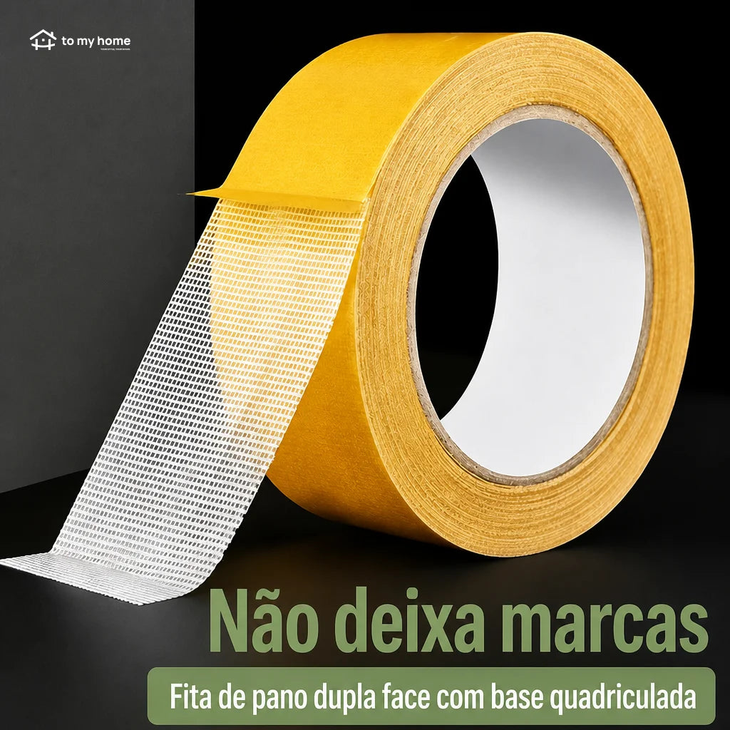 Fita dupla face telada impermeável de alta fixação, removível sem resíduos, para tapetes, quadros, decoração e reparos em casa no uso diário