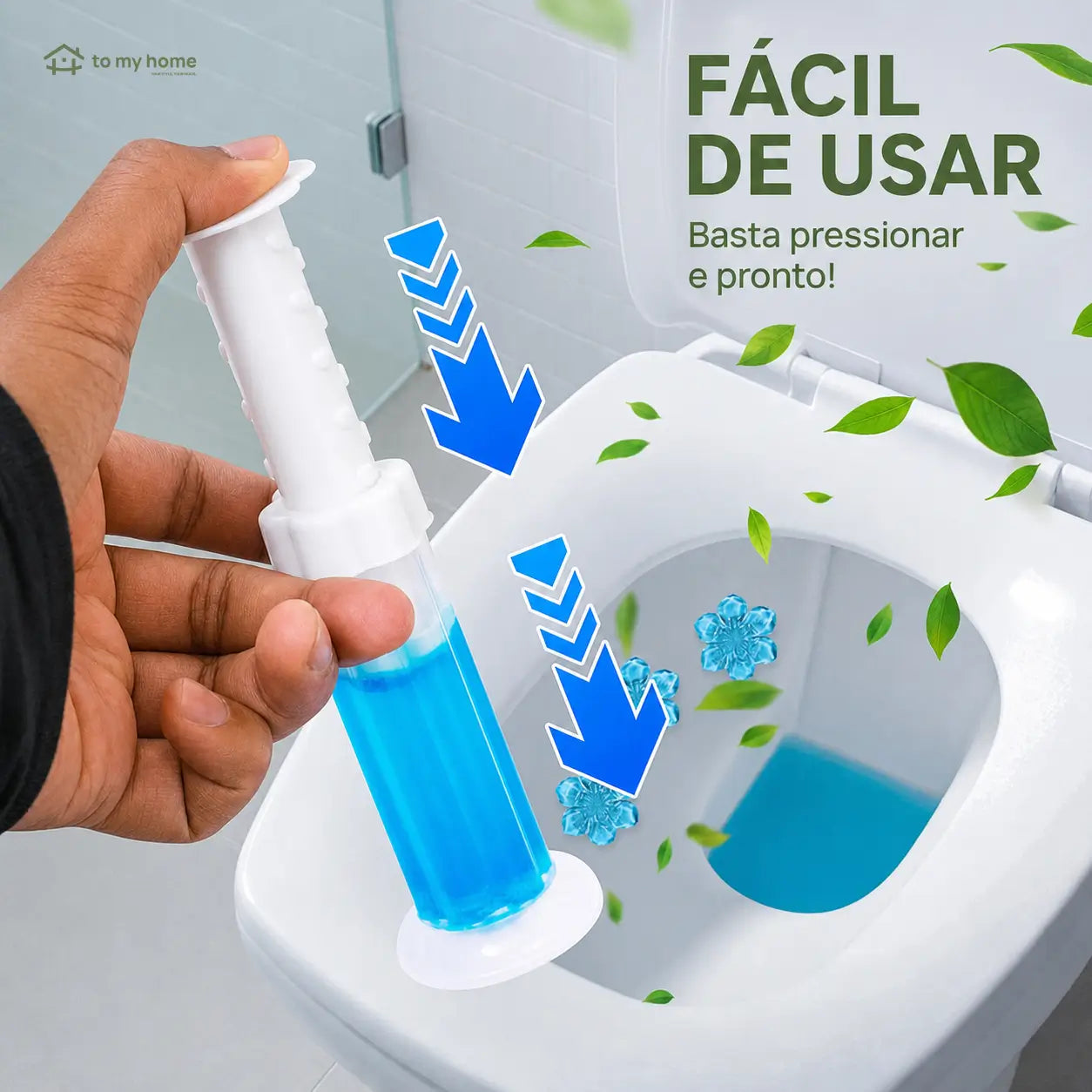 Gel limpador para vaso sanitário com fragrância natural e 84 flores adesivas para banheiros residenciais e comerciais