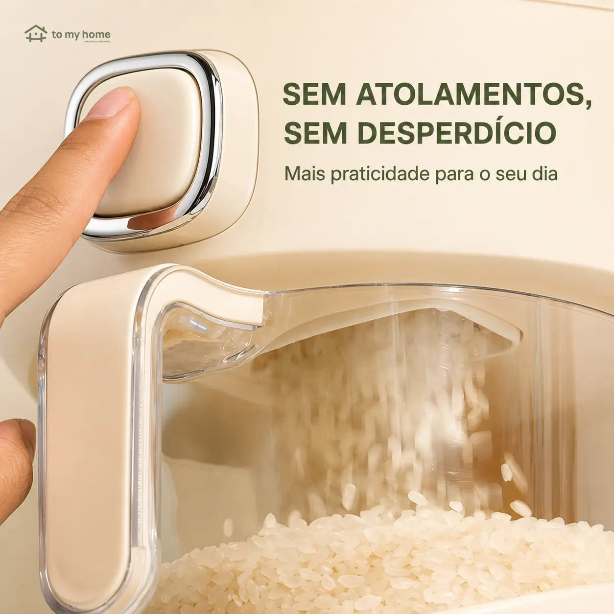 Dispenser hermético para arroz 10 kg com copo medidor, proteção contra insetos para grãos, cereais e ração na cozinha e despensa