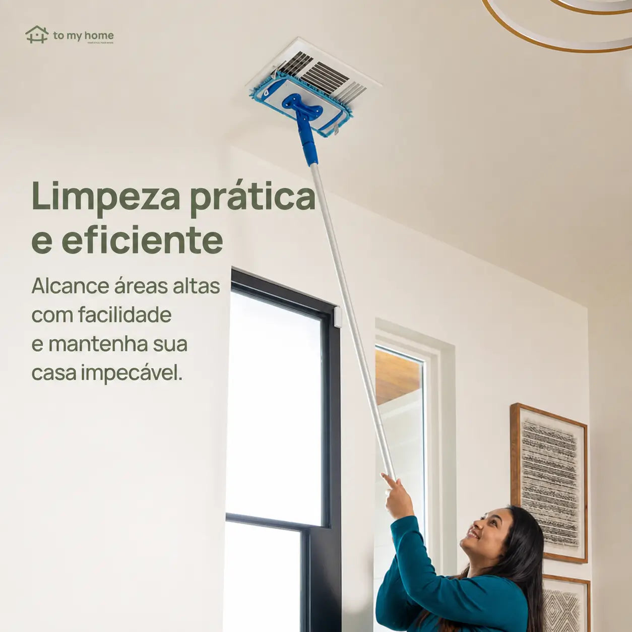 Mop para rodapés com cabo extensível de 178 cm e refis de microfibra laváveis para limpar pisos e cantos sem se abaixar