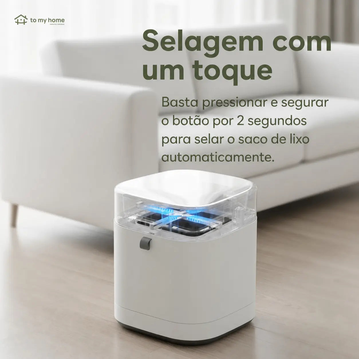 Lixeira automática 13,5 L com sensor infravermelho, vedação térmica e troca de saco para banheiro, cozinha e quarto, uso higiênico diário