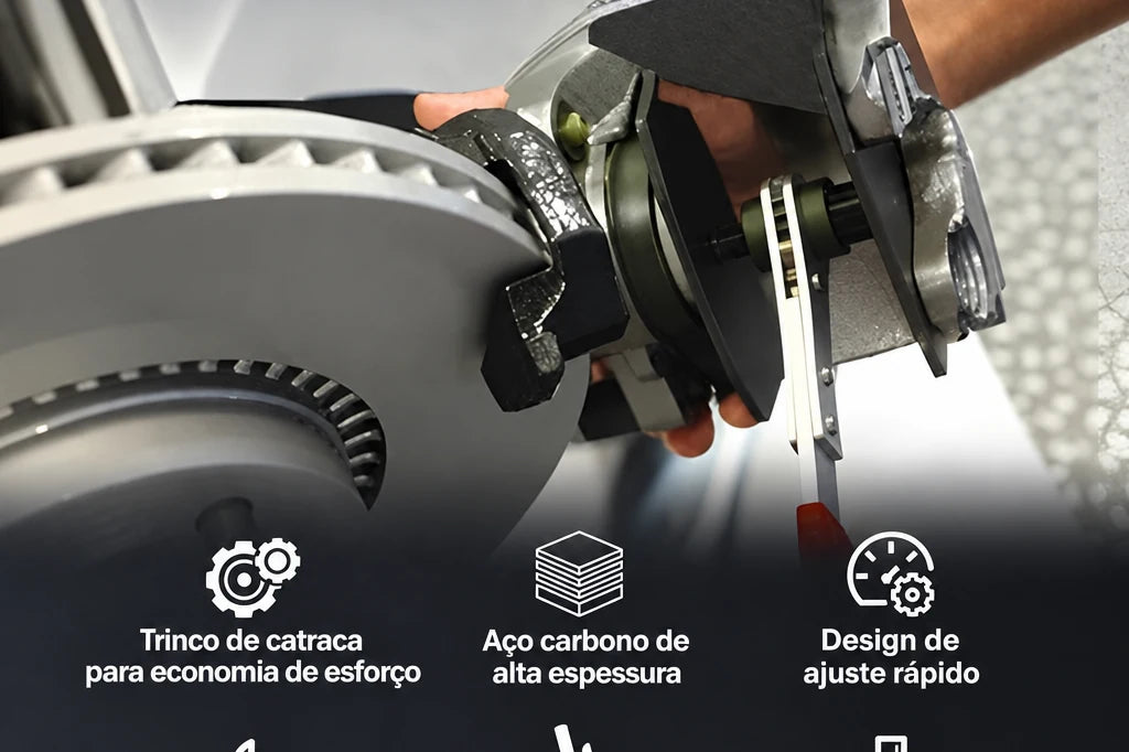 Recuador de pistão de pinça de freio com catraca 360°