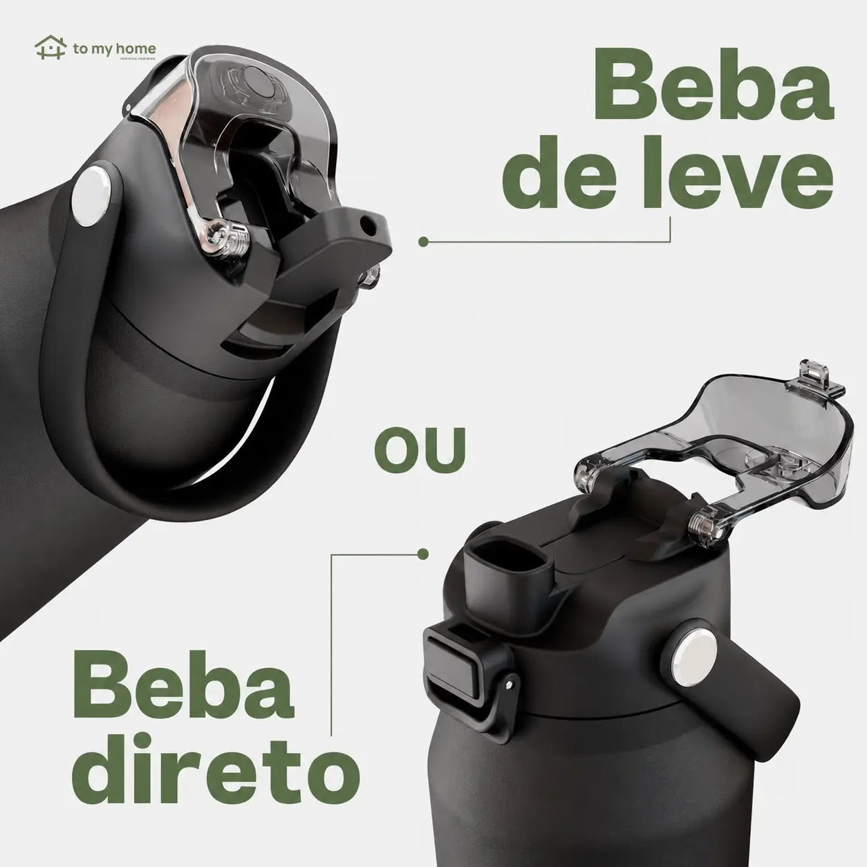 Garrafa de água inox 946 ml parede dupla com canudo e bocal para hidratação sem vazamentos na academia e no dia a dia