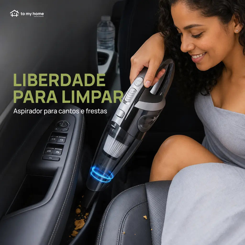 Aspirador de pó portátil sem fio com sucção forte e acessórios para limpar carro, sofá, teclado, pelos de pets e migalhas no dia a dia