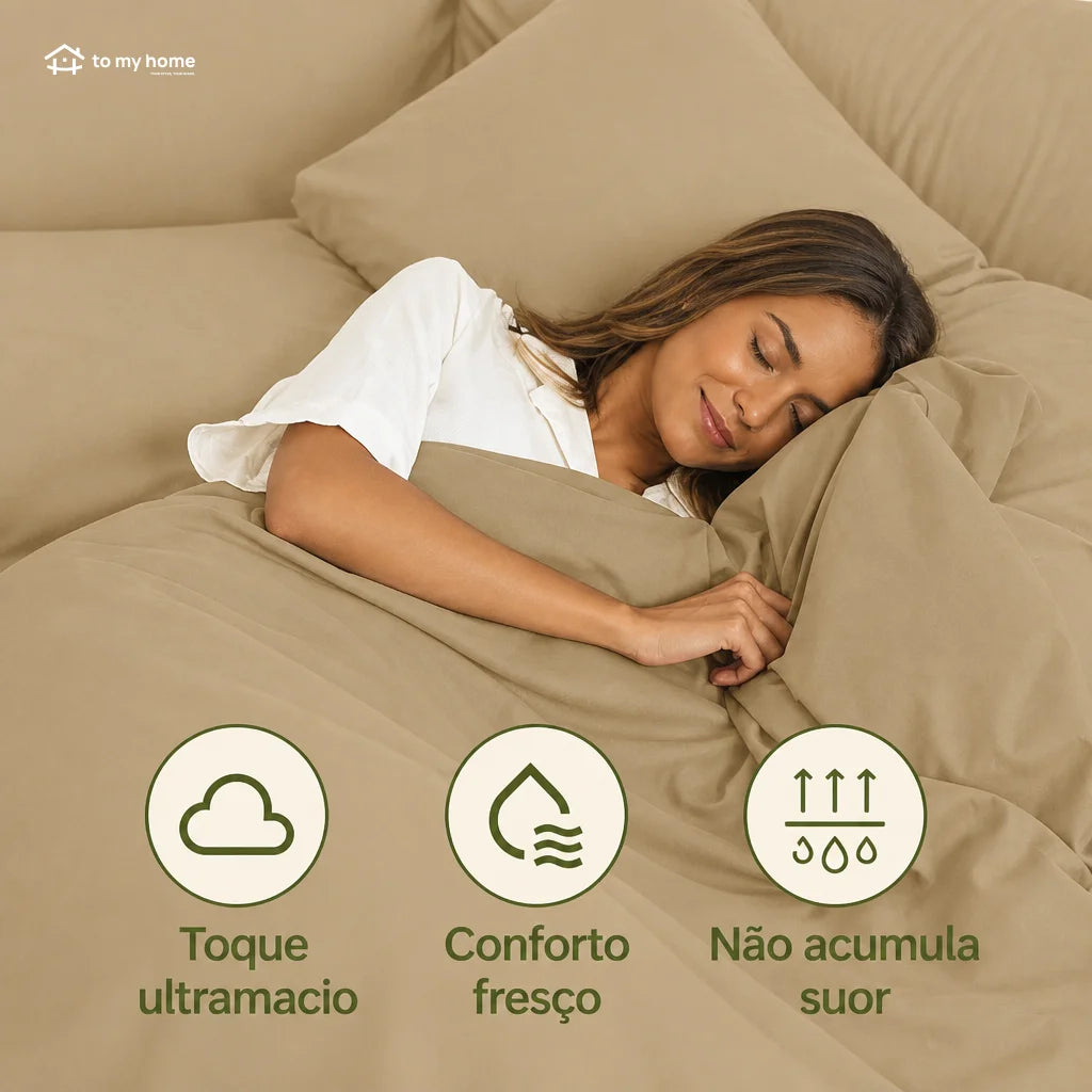 Lençol com elástico em microfibra macia, bolso extra profundo para colchões altos de até 61 cm, cama prática e confortável