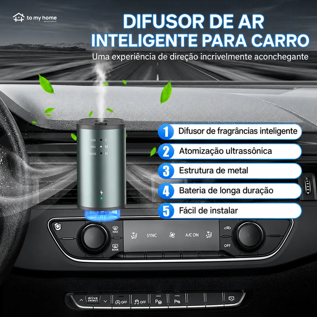 Aromatizador de carro sem água com 3 frascos de 10 ml