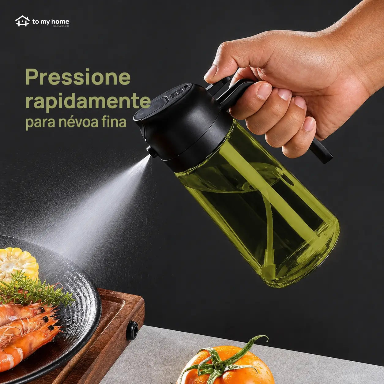 Kit com 2 dosadores borrifadores de óleo em vidro BPA-free 470 ml para cozinhar com mais controle e menos bagunça na rotina diária